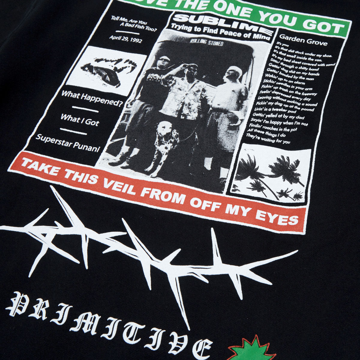 Primitive x Sublime Zine Hoodie - Black image 4