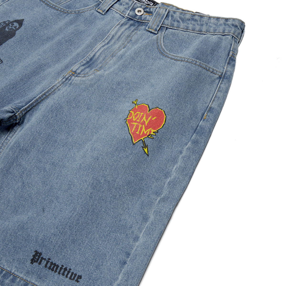 Primitive x Sublime Boardwalk Denim Shorts - Light Blue image 4