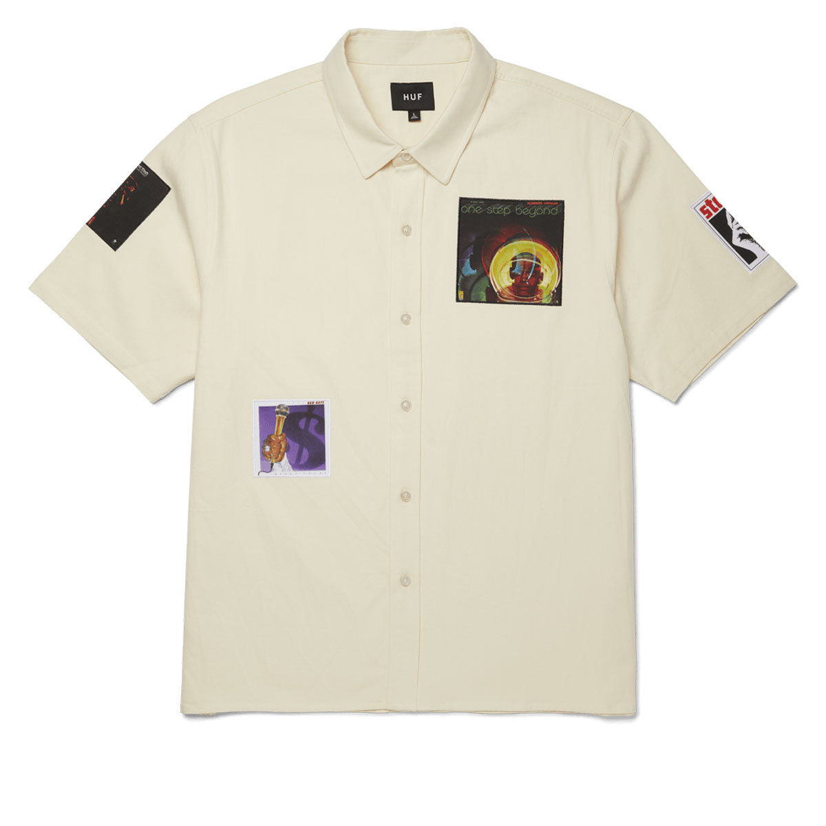 HUF Stax Patches Button Up Shirt - Natural image 2