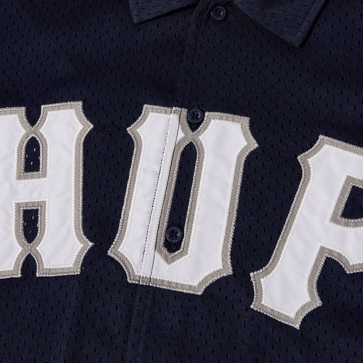 HUF Arch Mesh Button Up Shirt - Navy image 3