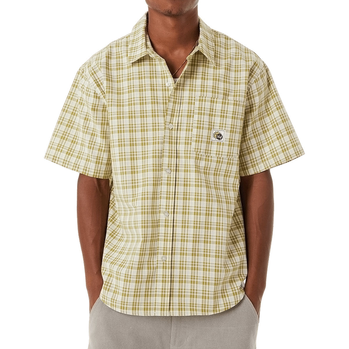 HUF Total Eclipse Plaid Shirt - Mustard image 1