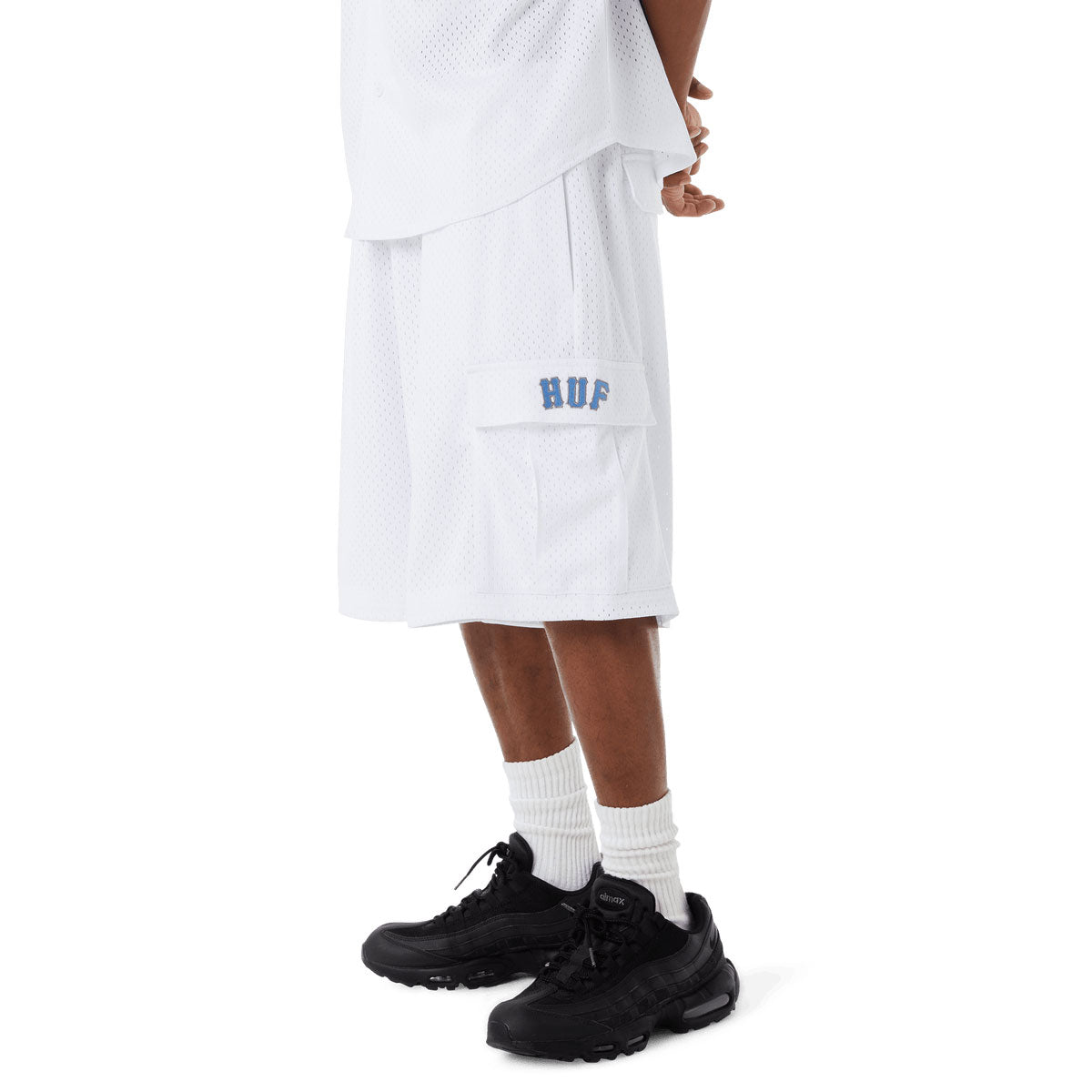 HUF Arch Mesh Cargo Shorts - White image 3