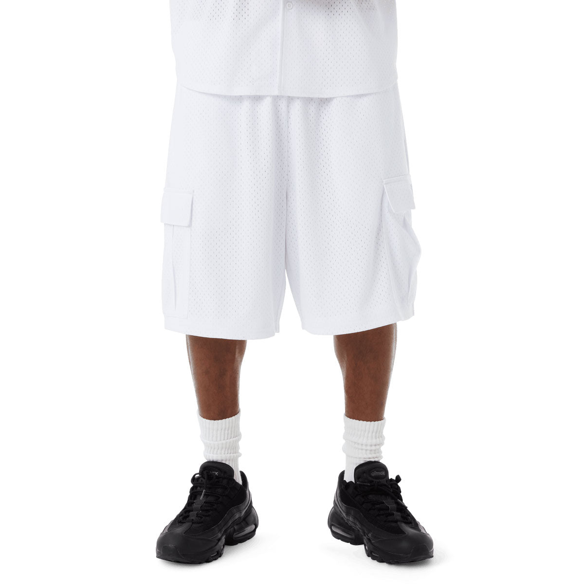 HUF Arch Mesh Cargo Shorts - White image 4