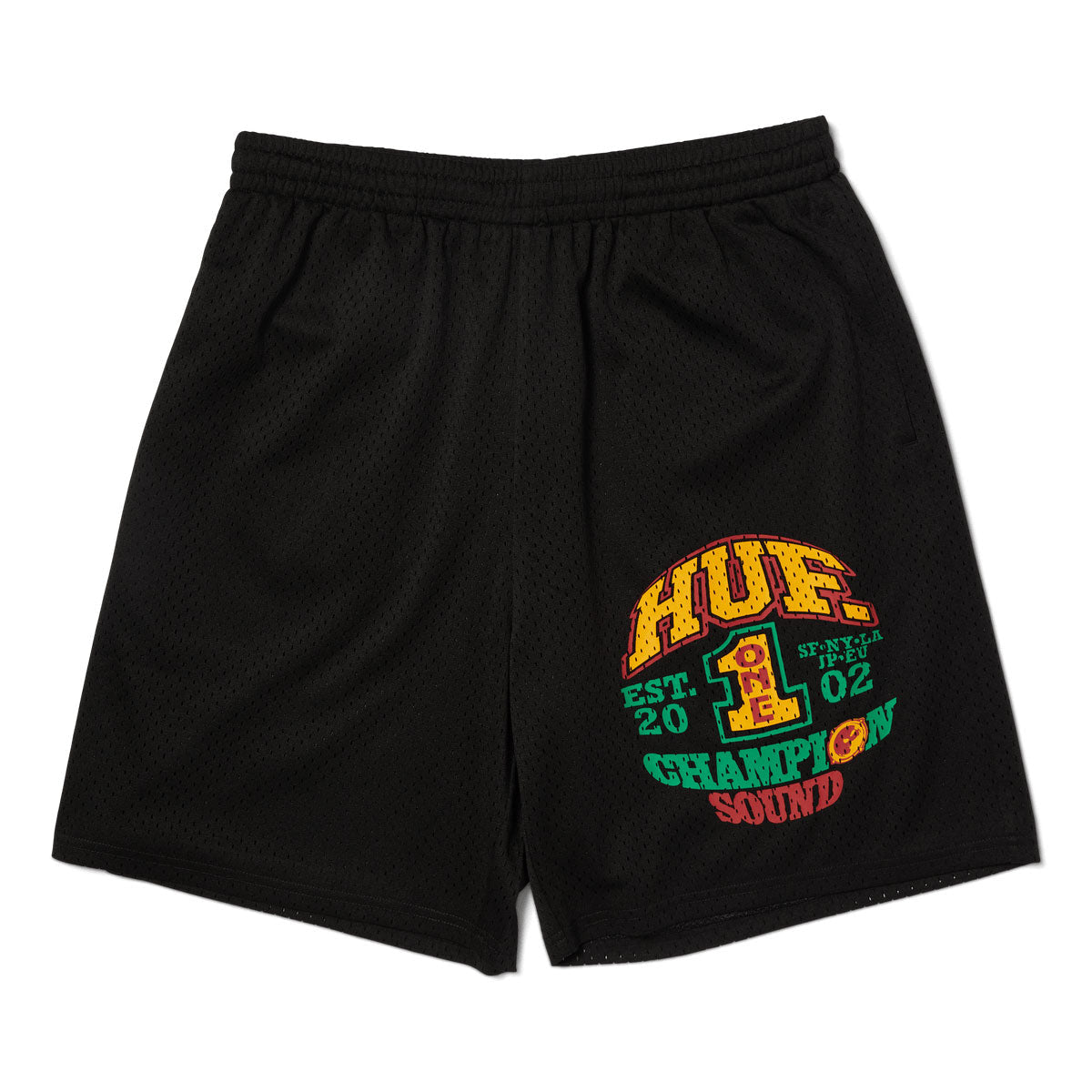 HUF Champion Sound Mesh Shorts - Black image 1