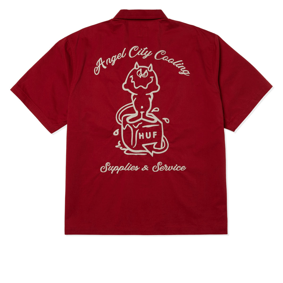 HUF Supplies And Service Shirt - Cardinal image 2