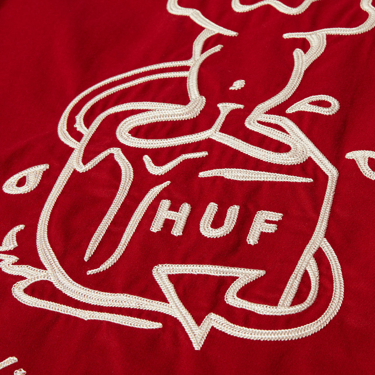 HUF Supplies And Service Shirt - Cardinal image 4
