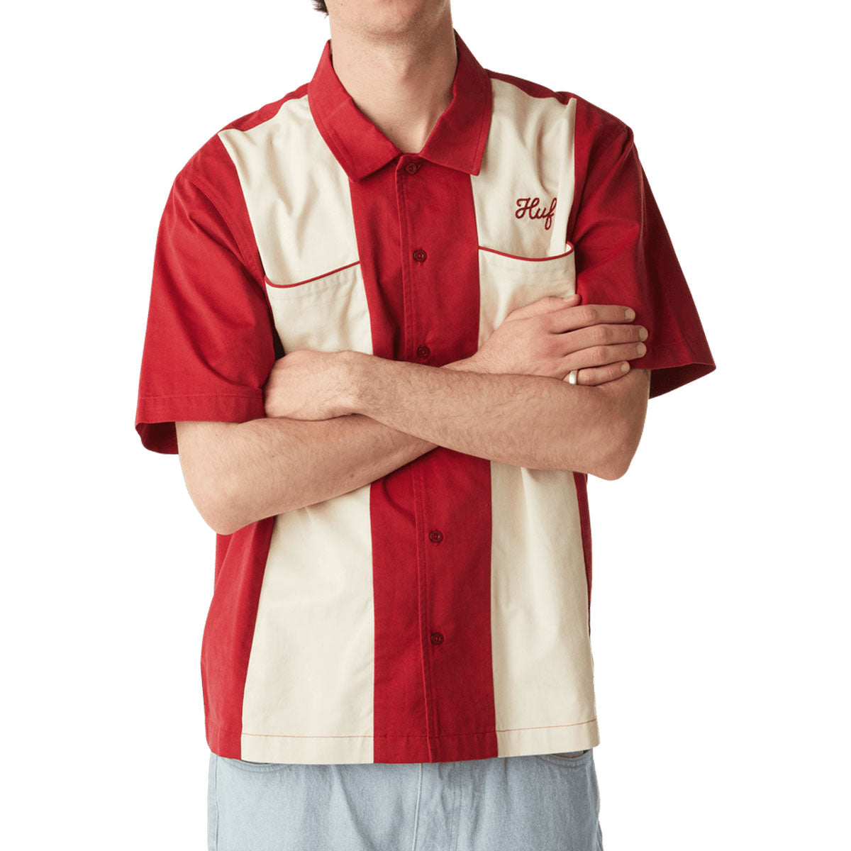HUF Supplies And Service Shirt - Cardinal image 5