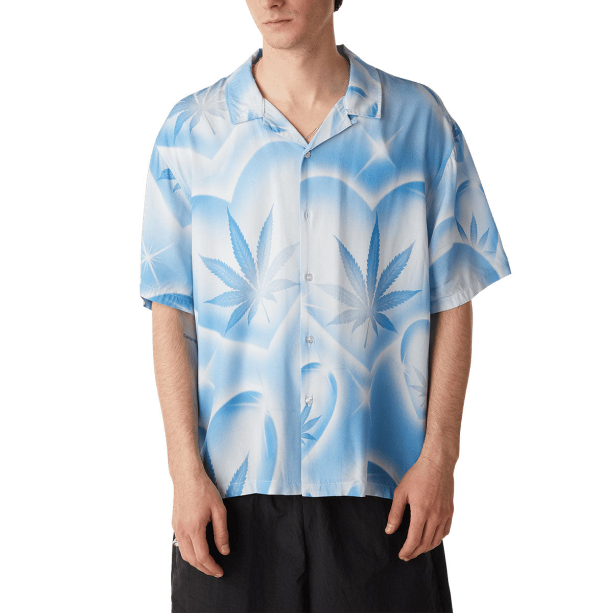 HUF Love In The Air Resort Shirt - Pool Blue image 1