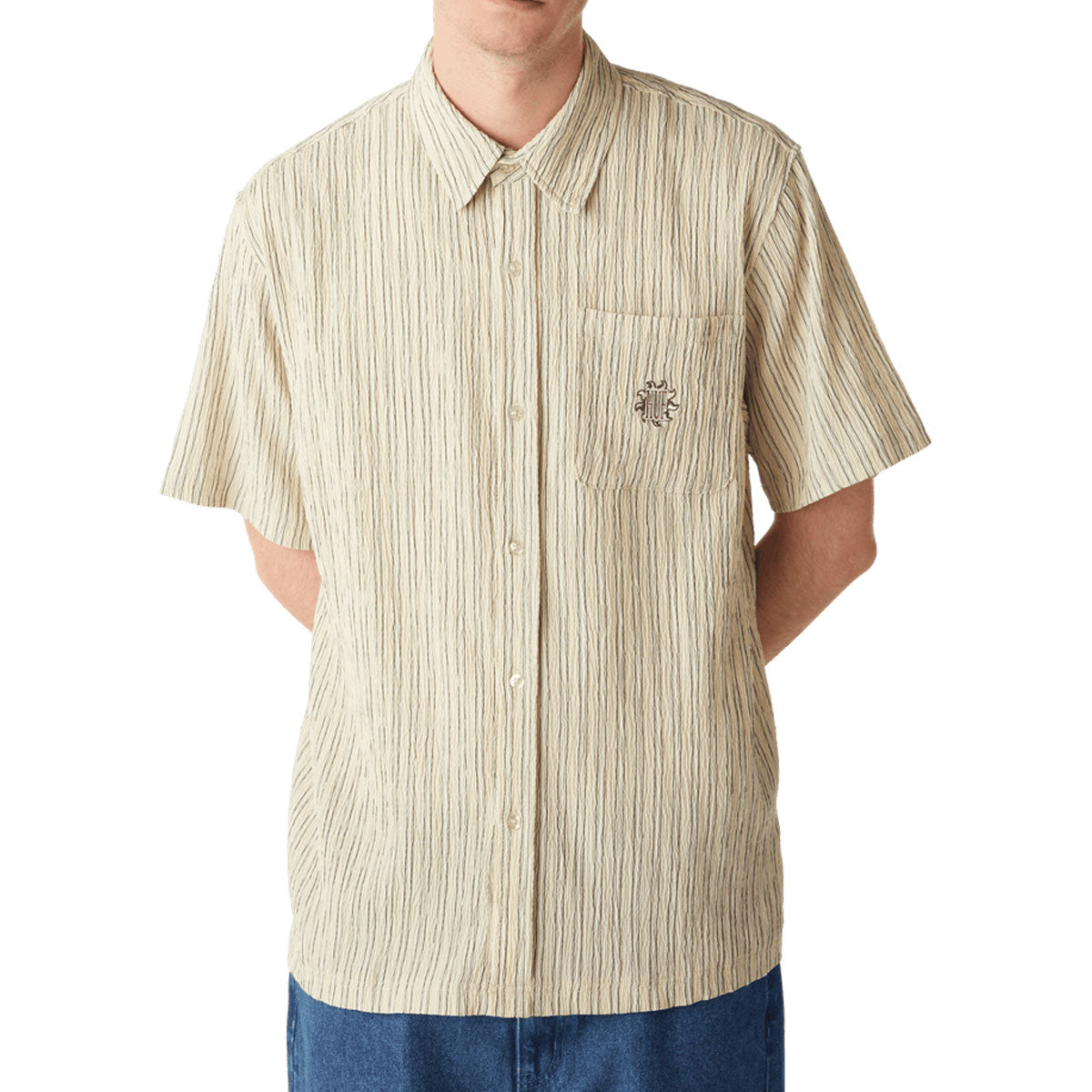 HUF Apollo Striped Shirt - Natural image 1