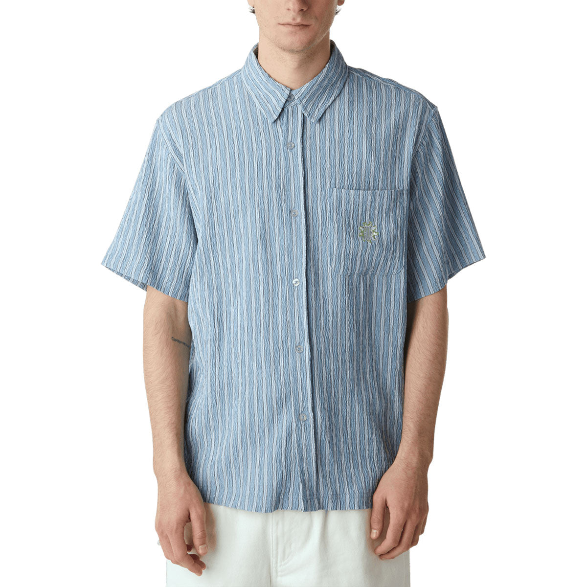 HUF Apollo Striped Shirt - Pool Blue image 1
