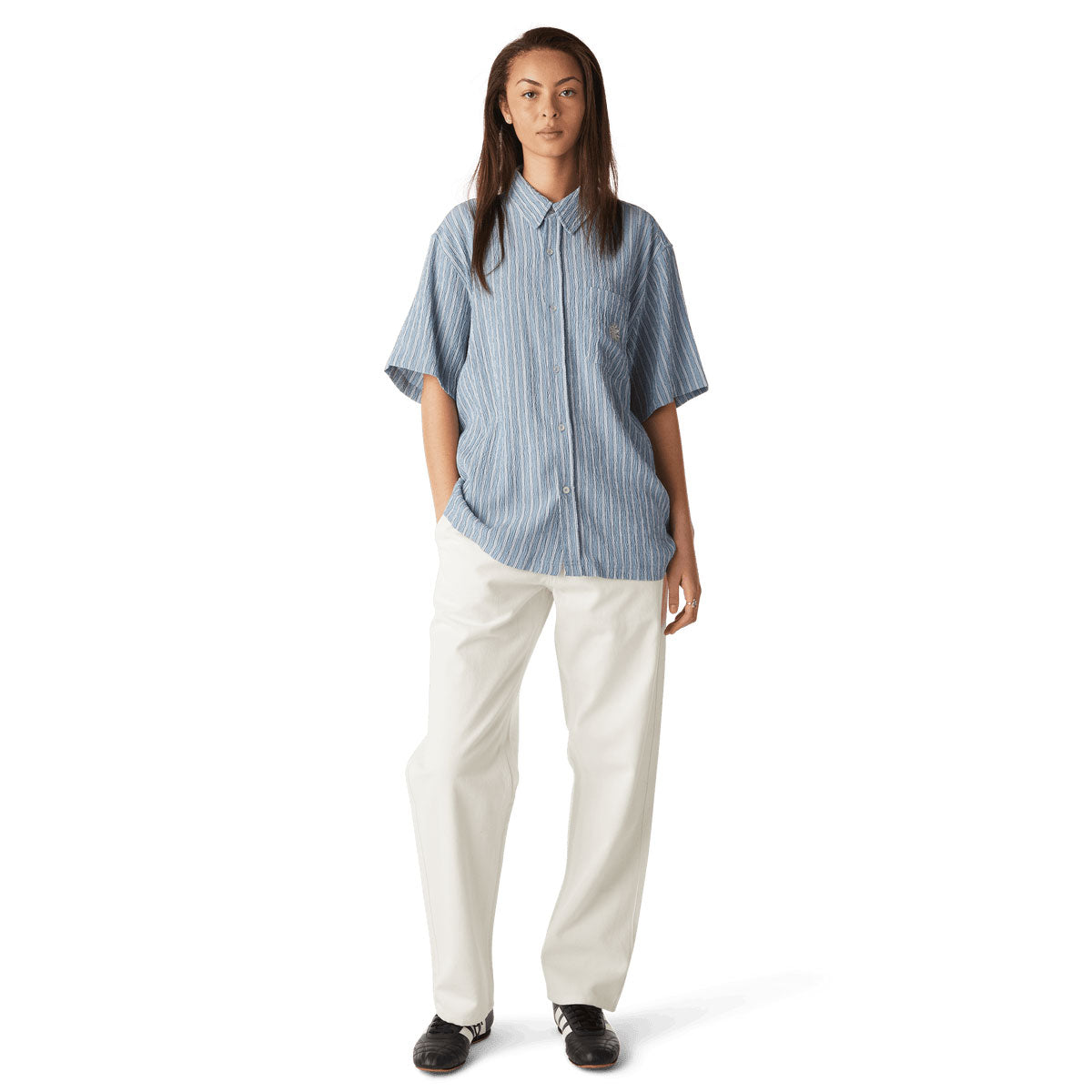 HUF Apollo Striped Shirt - Pool Blue image 5