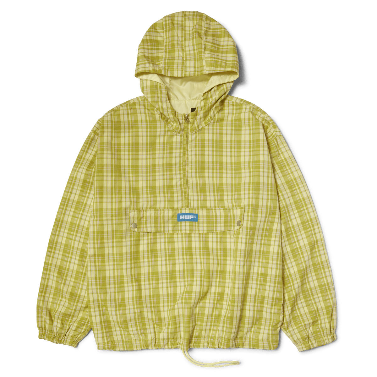 HUF Rivington Plaid Anorak Jacket - Tarragon image 2