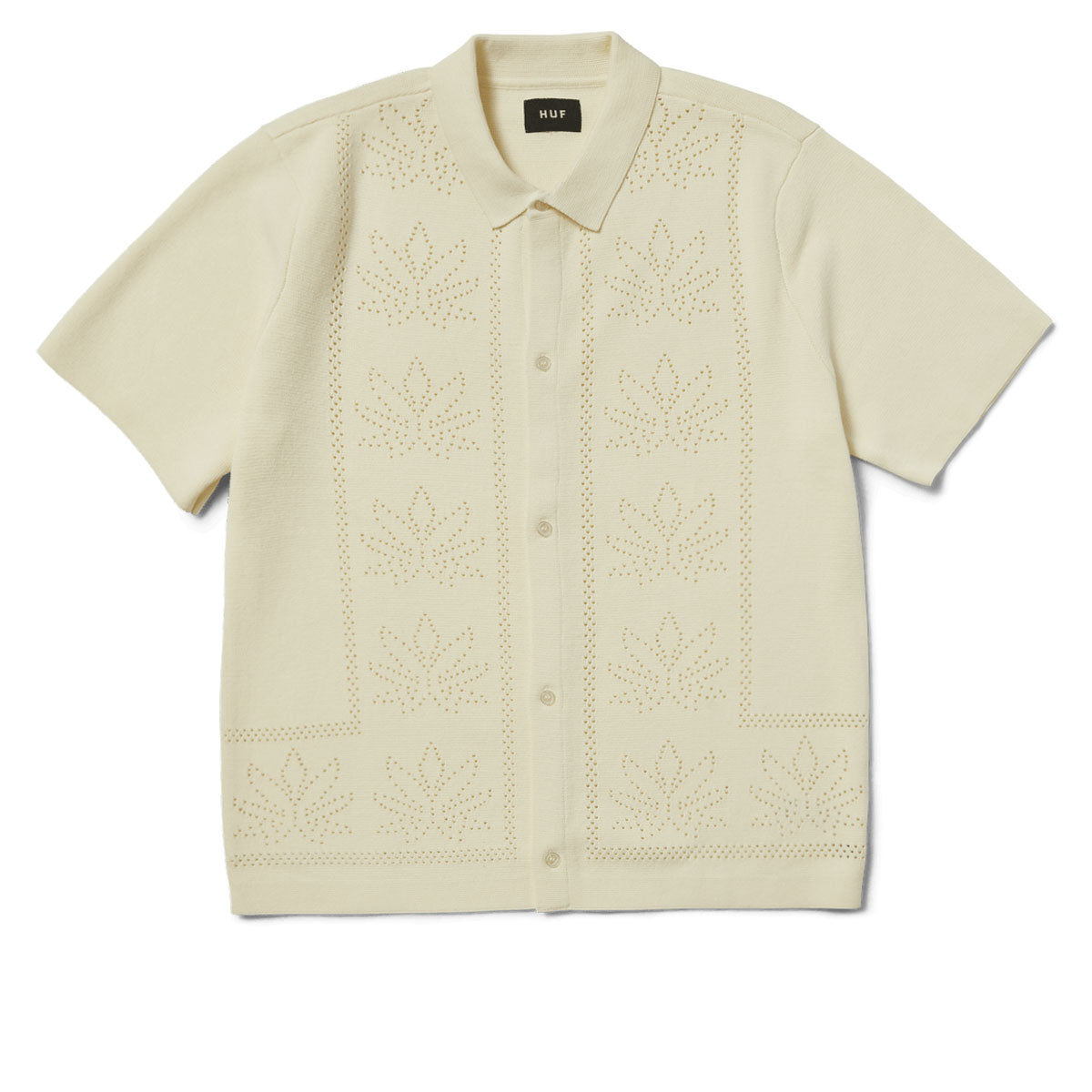 HUF Plantlife Perforated Knit Shirt - Natural image 2