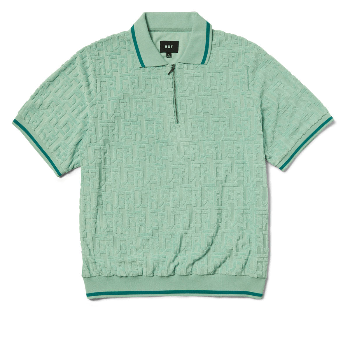 HUF Tether Jacquard Terry Shirt - Jade image 2
