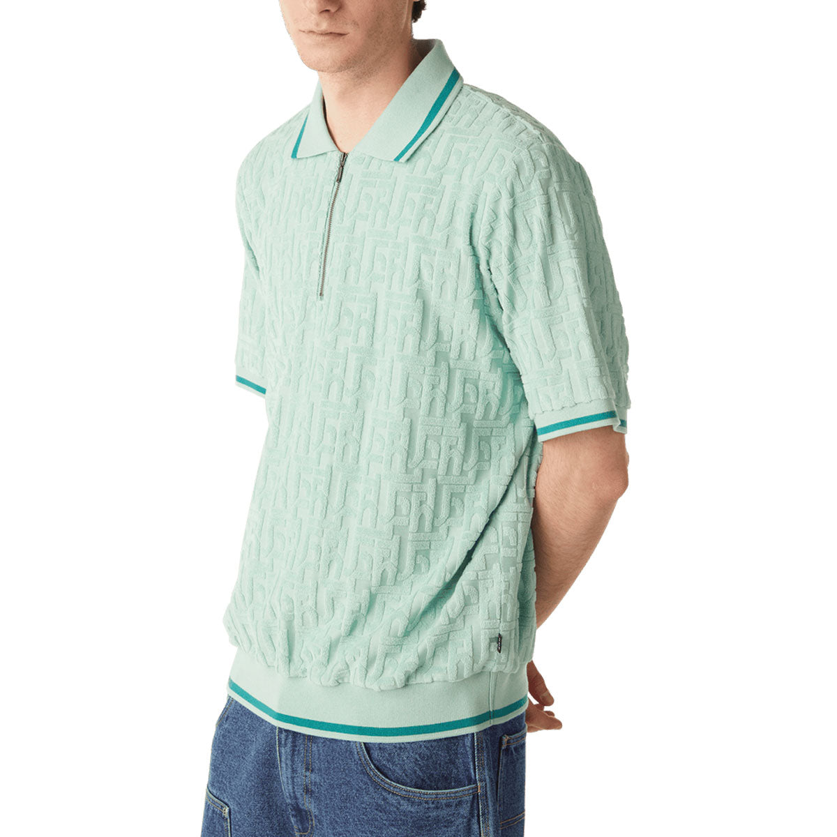 HUF Tether Jacquard Terry Shirt - Jade image 5
