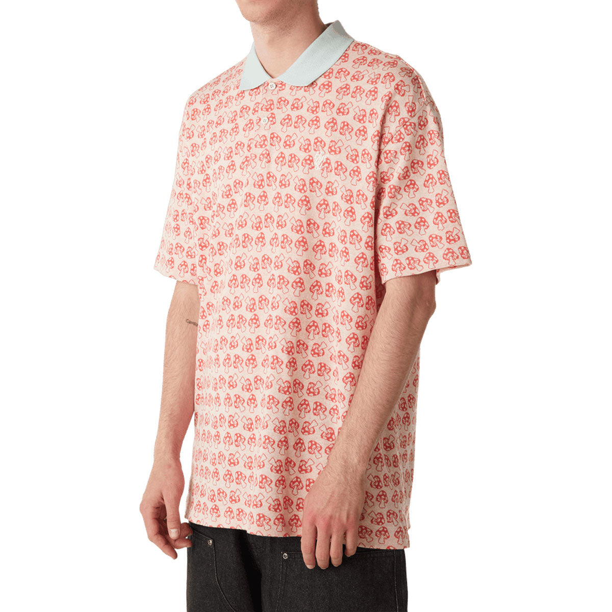 HUF Microdose Knit Polo Shirt - Red image 5