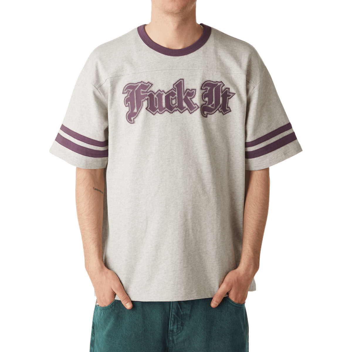 HUF Ives Football Jersey - Heather Grey image 1