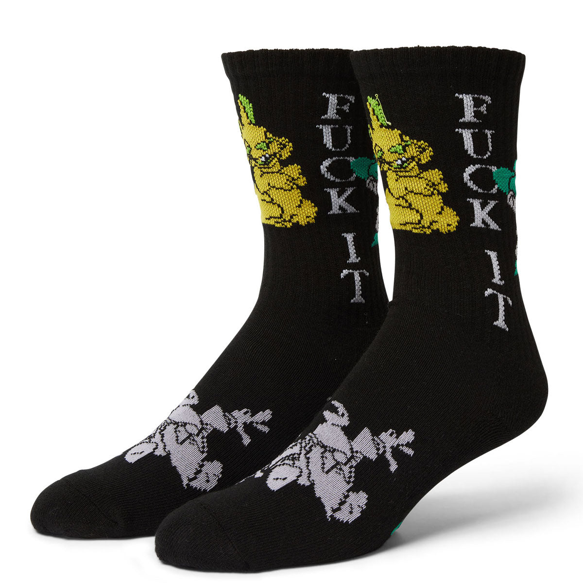 HUF Trip Crew Socks - Black image 1