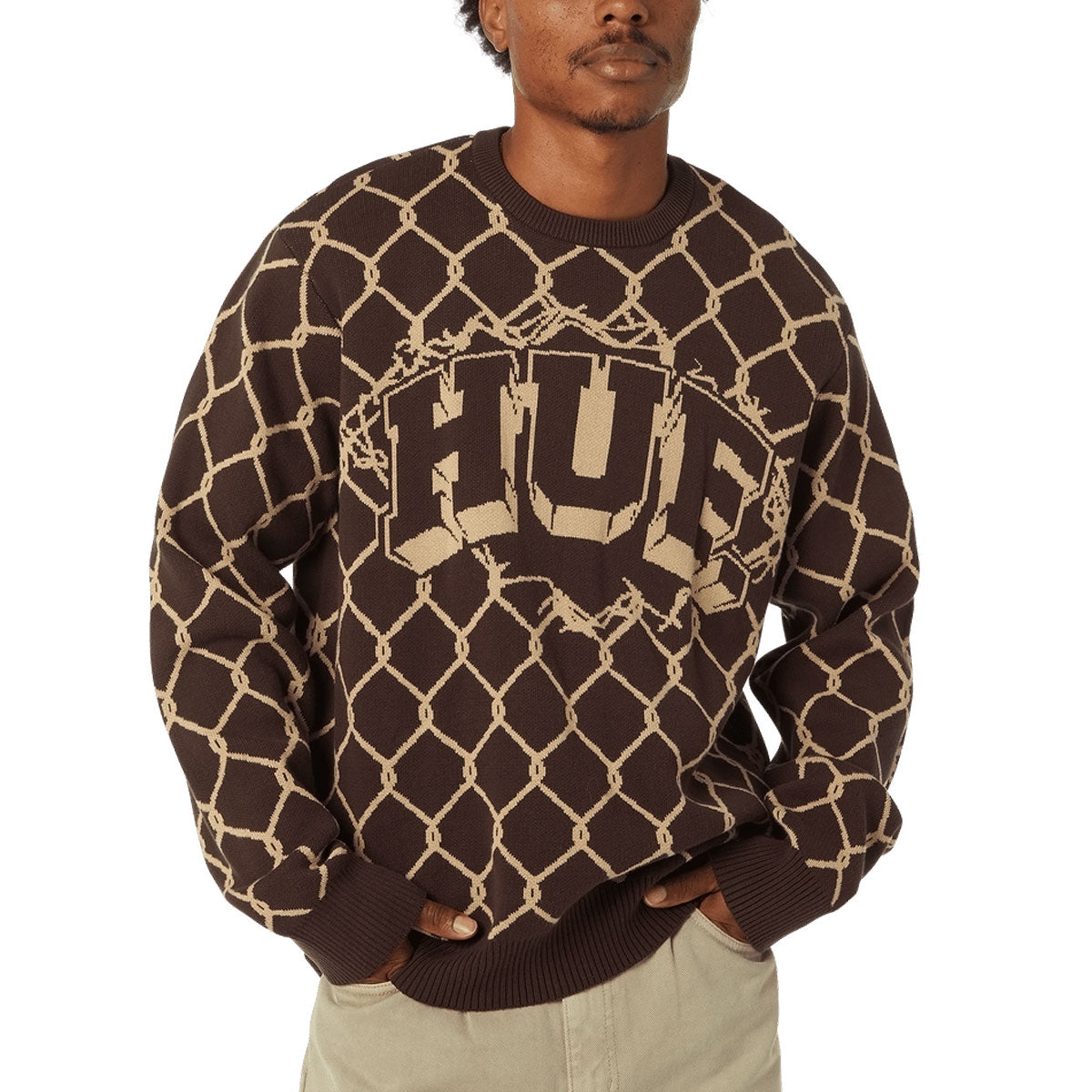 HUF Breakthrough Crew Sweatshirt - Bison image 1