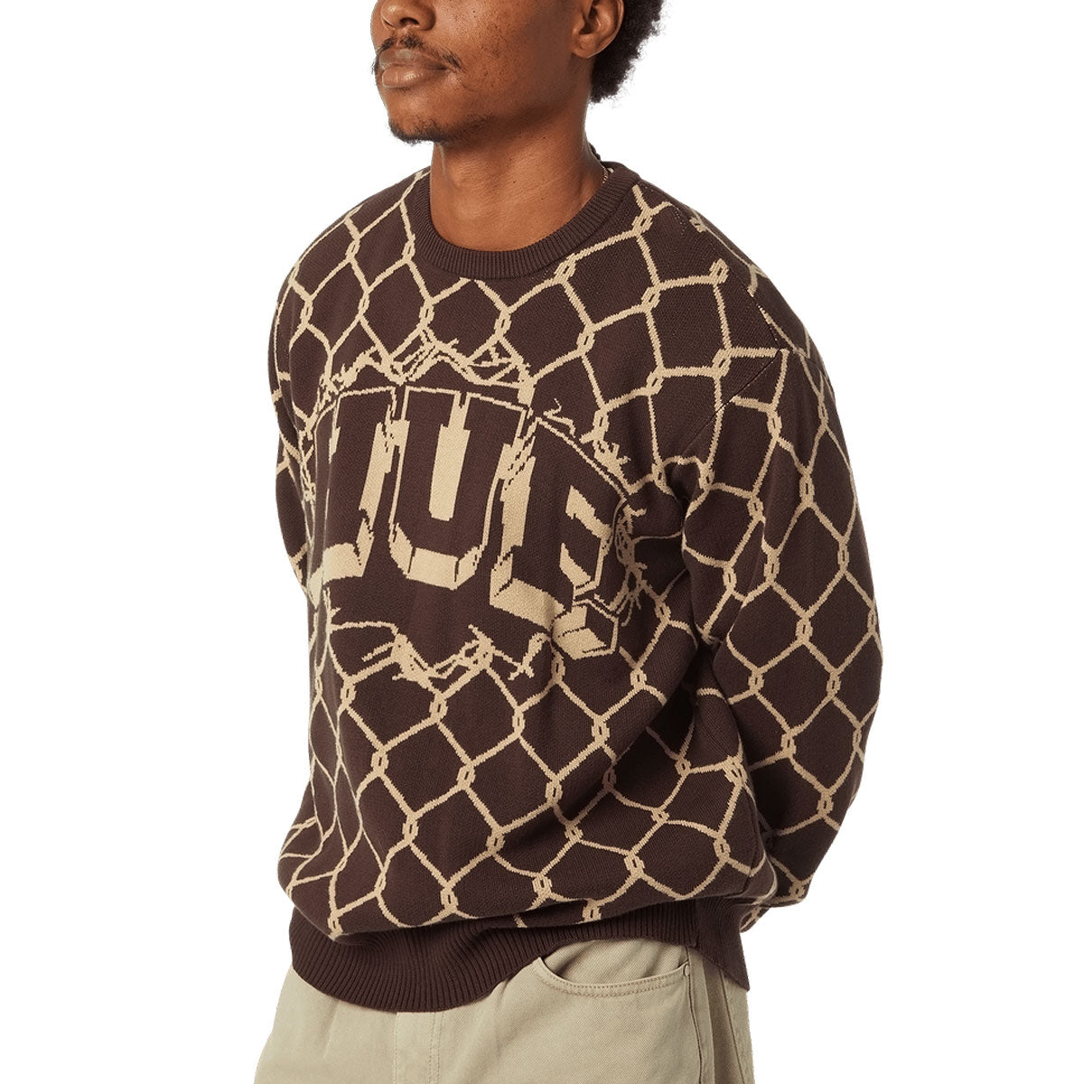 HUF Breakthrough Crew Sweatshirt - Bison image 5