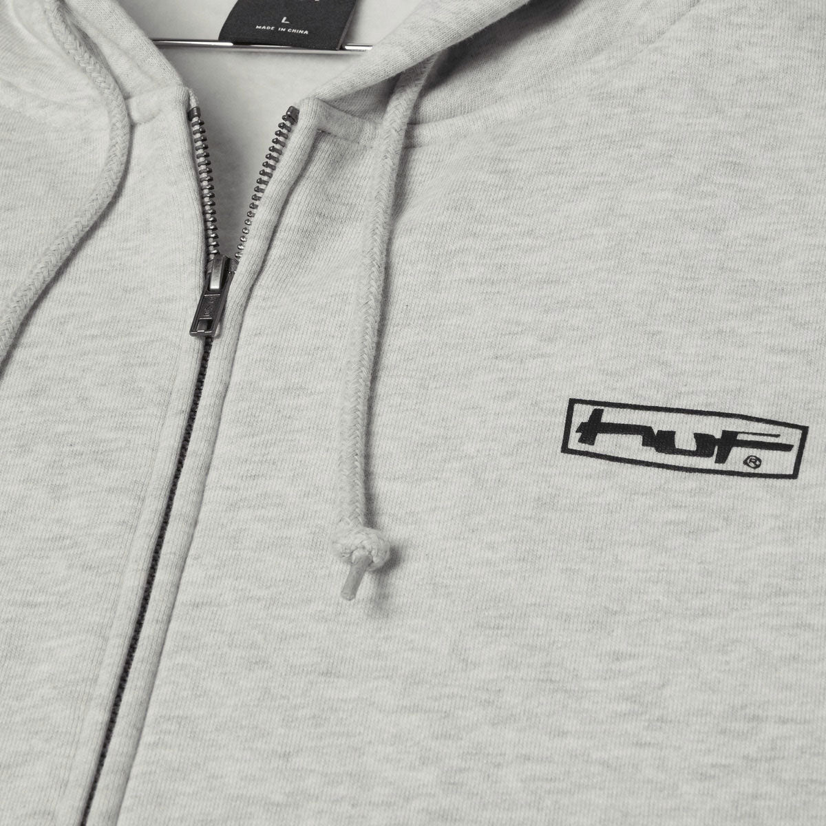 HUF Stretch Zip Up Hoodie - Ash image 5