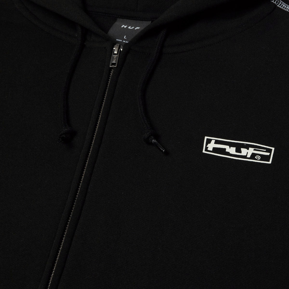 HUF Stretch Zip Up Hoodie - Black image 5