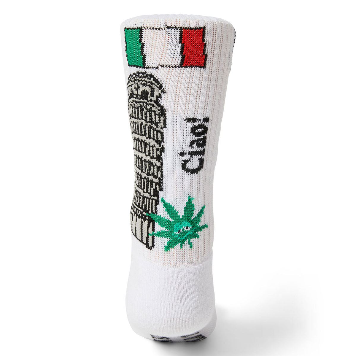 HUF Green Buddy Tourist Socks - White image 3