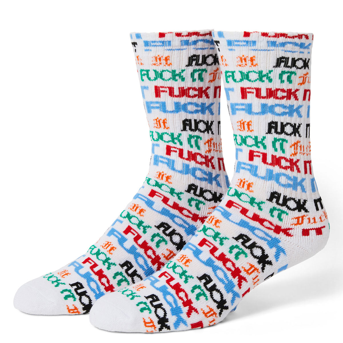 HUF Fuck It Flyer Socks - White image 1