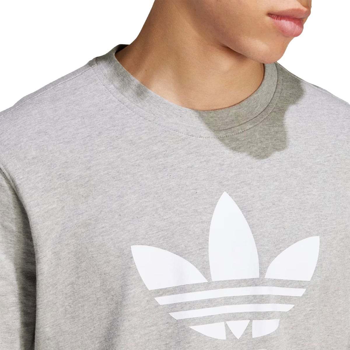 Adidas Trefoil T-Shirt - Medium Grey Heather image 4
