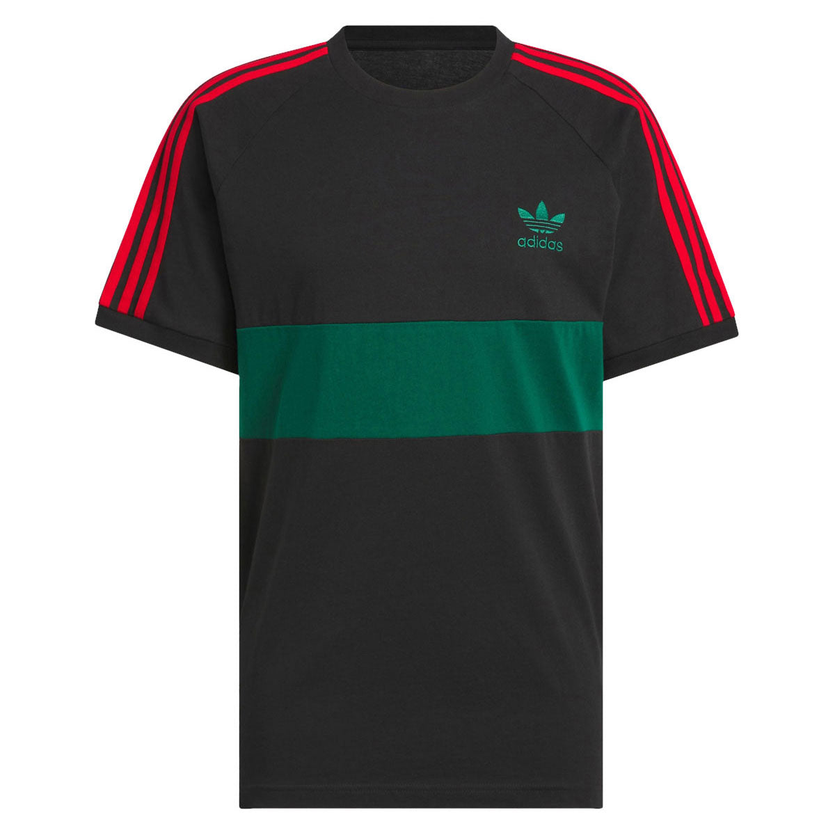 Adidas 3s Panel T-Shirt - Black/Core Green image 5