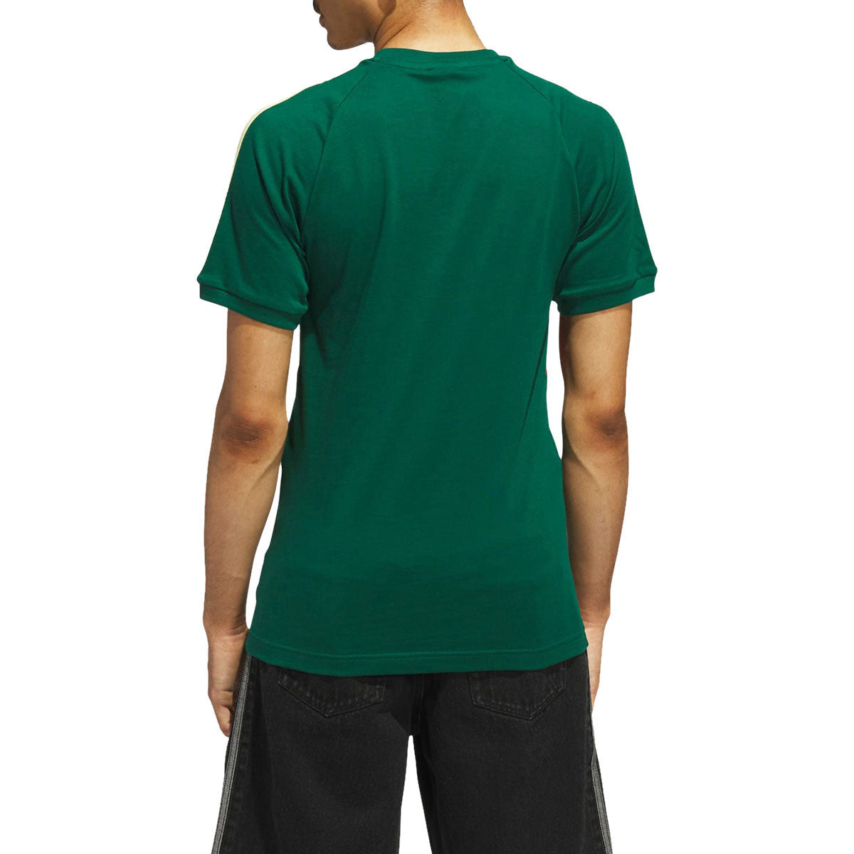 Adidas 3s Panel T-Shirt - Core Green/Better Scarlet image 2