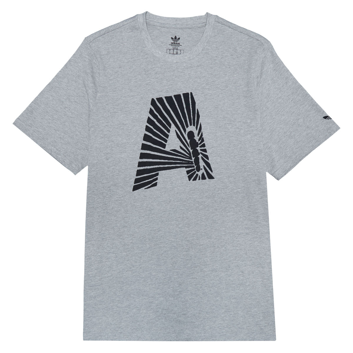 Adidas Adi A Skate T-Shirt - Medium Grey Heather/Black image 1