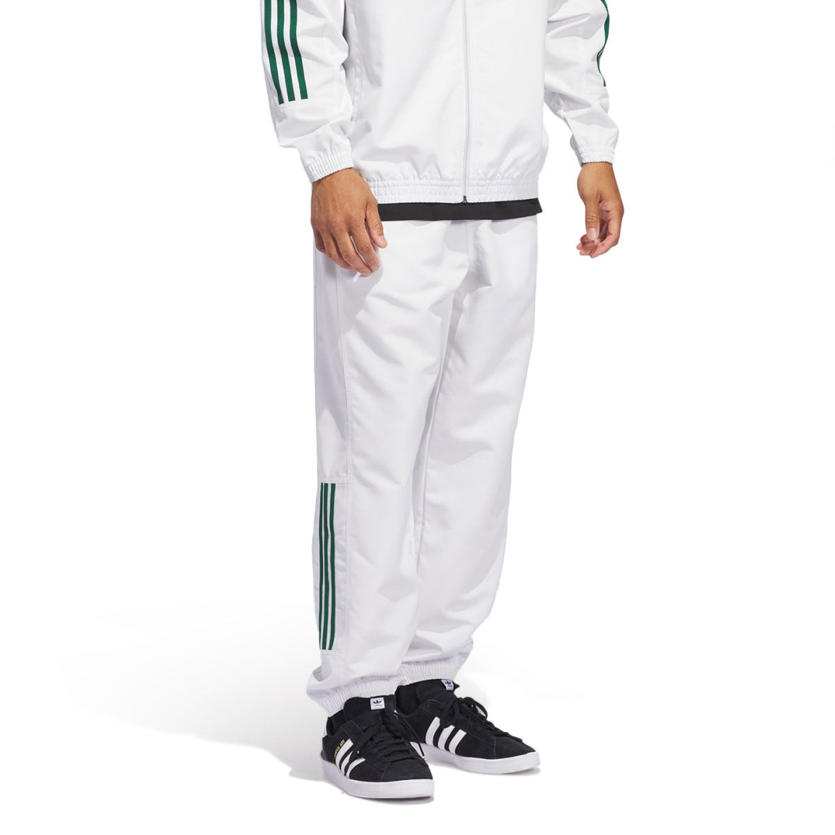 Adidas Gatsele Track Pants - Crystal White/Dark Green image 3