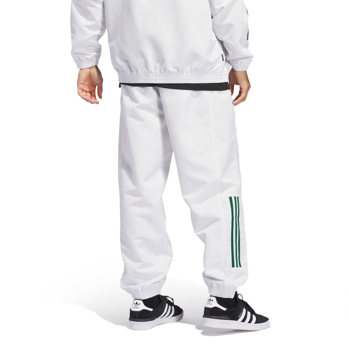 Adidas Gatsele Track Pants - Crystal White/Dark Green image 4