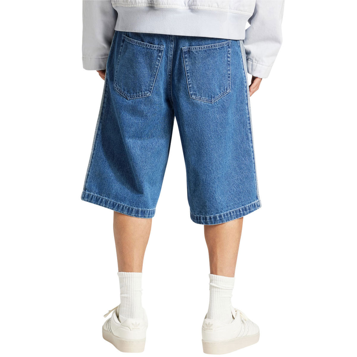 Adidas Denim Firebird Shorts - Medium Blue image 3