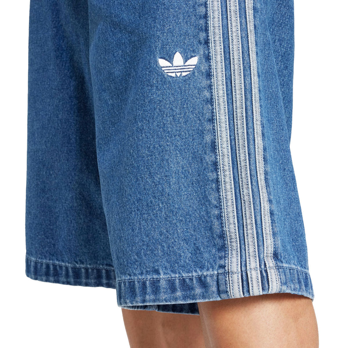 Adidas Denim Firebird Shorts - Medium Blue image 4