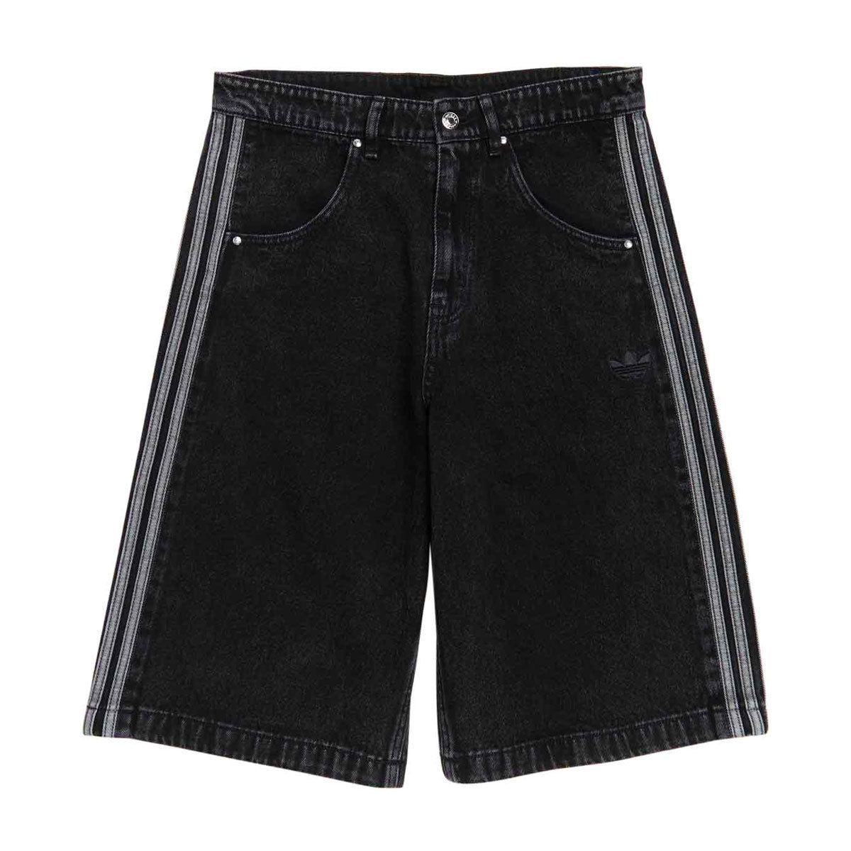 Adidas Denim Firebird Shorts - True Black Denim image 1