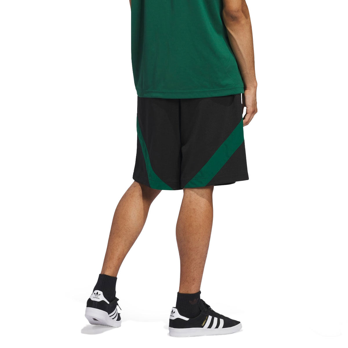 Adidas Football Shorts - Black/Dark Green/White image 4
