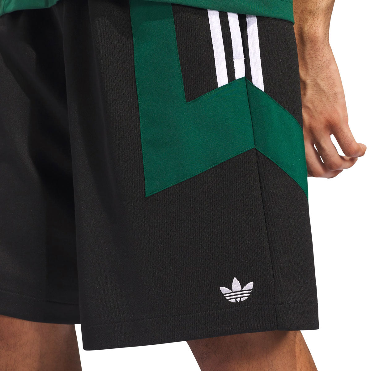 Adidas Football Shorts - Black/Dark Green/White image 5