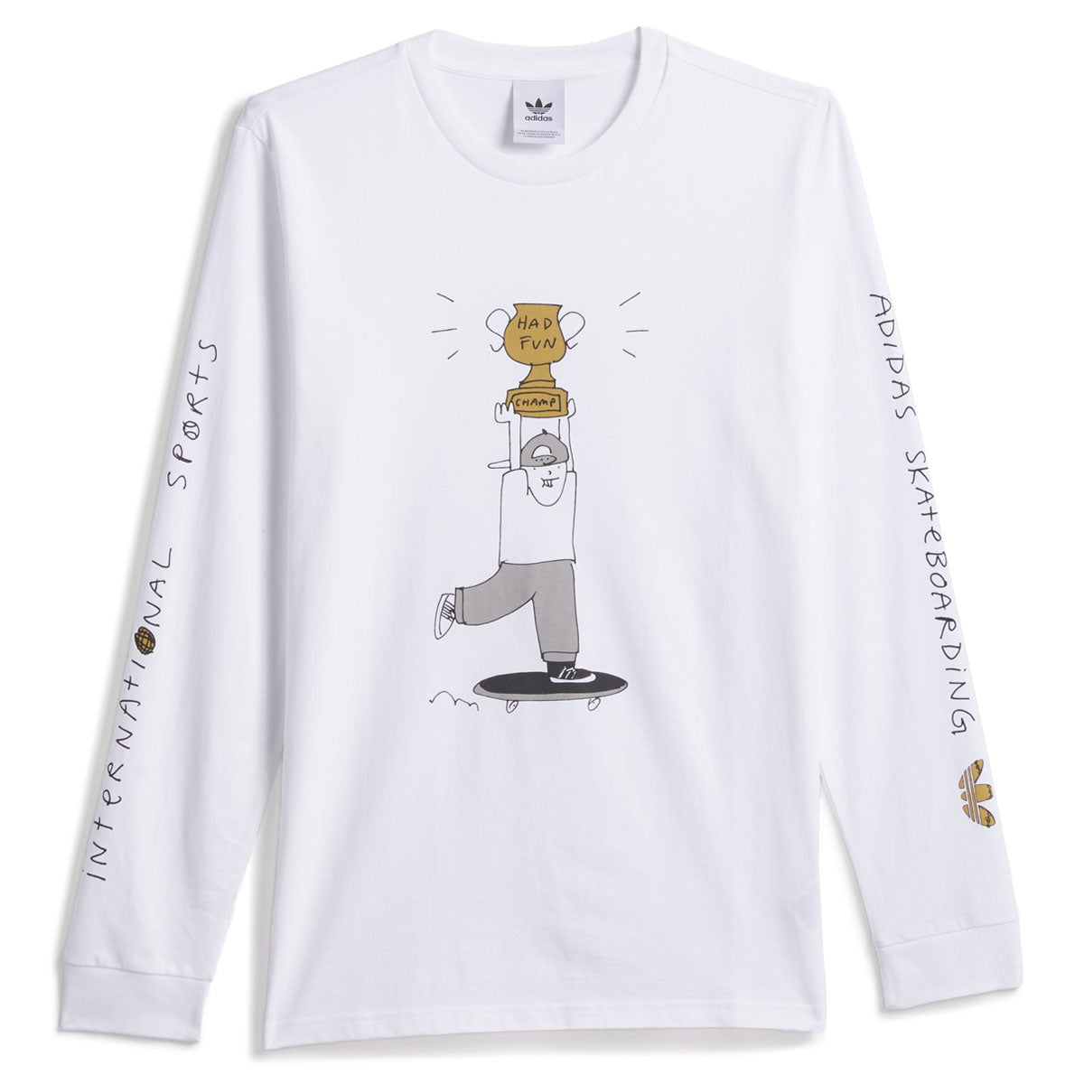 Adidas HJ Champ Long Sleeve T-Shirt - White image 1