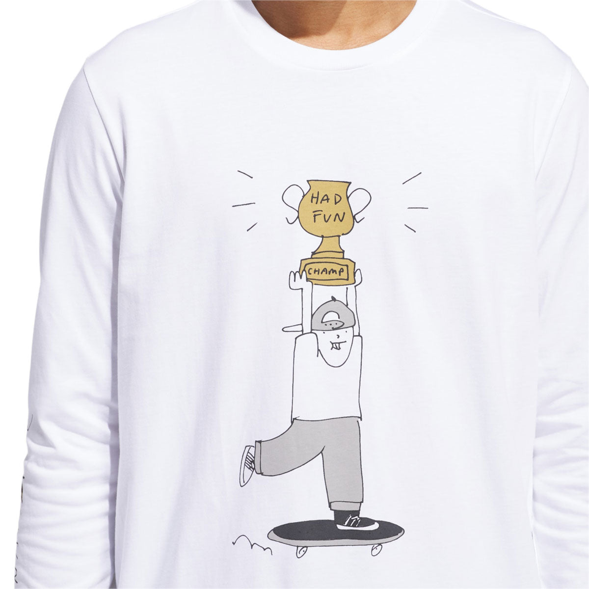 Adidas HJ Champ Long Sleeve T-Shirt - White image 4