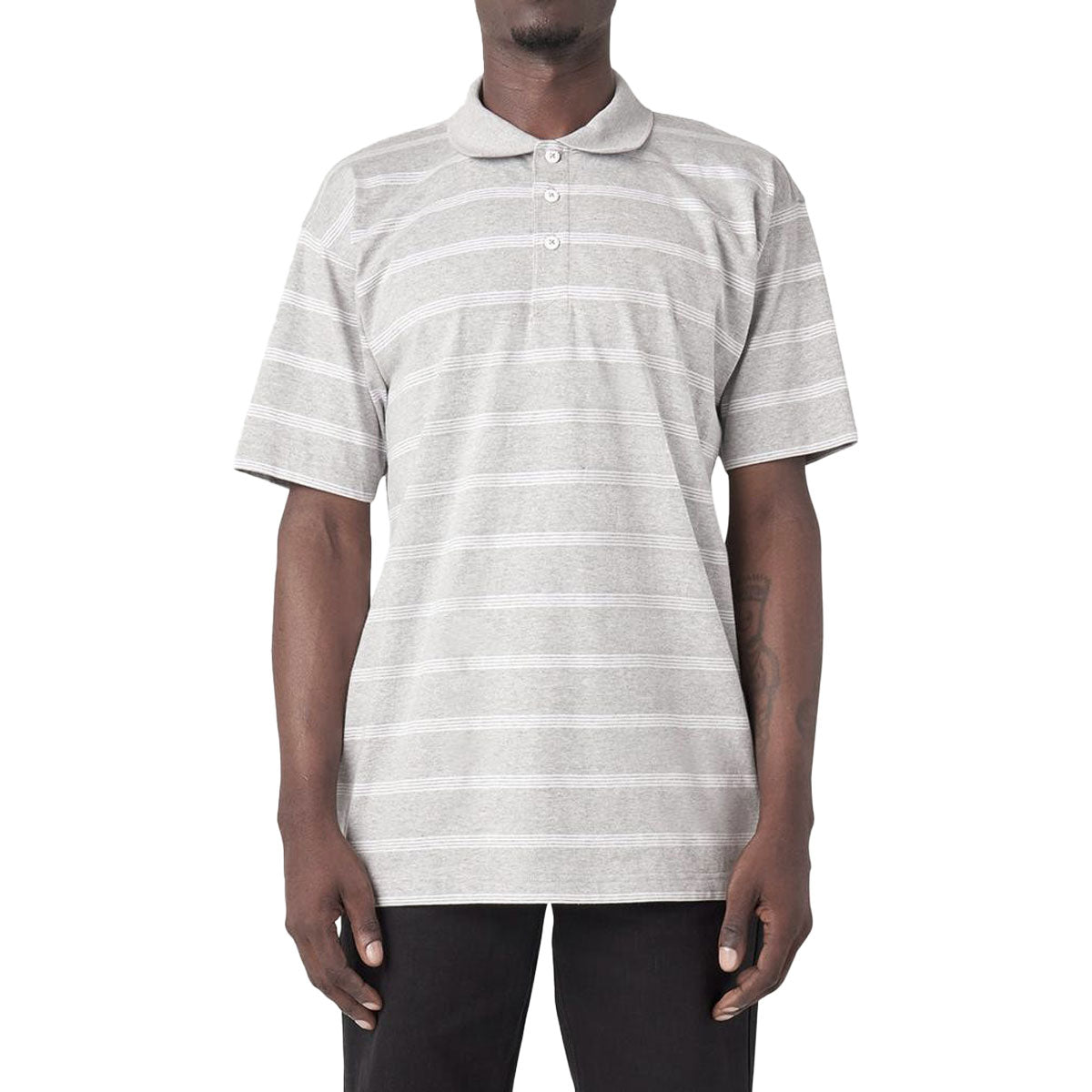 Dickies Skate Temp-IQ Christainburg Polo Shirt - Heather Grey Tri Stripe image 1