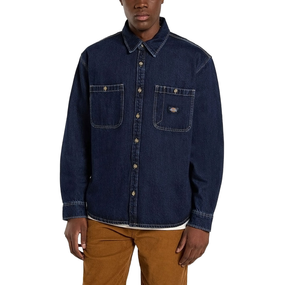 Dickies Mechanic Denim Long Sleeve Shirt - Dark Indigo image 1