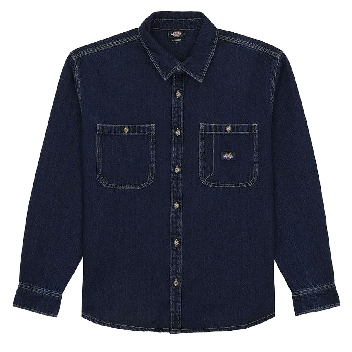Dickies Mechanic Denim Long Sleeve Shirt - Dark Indigo image 5