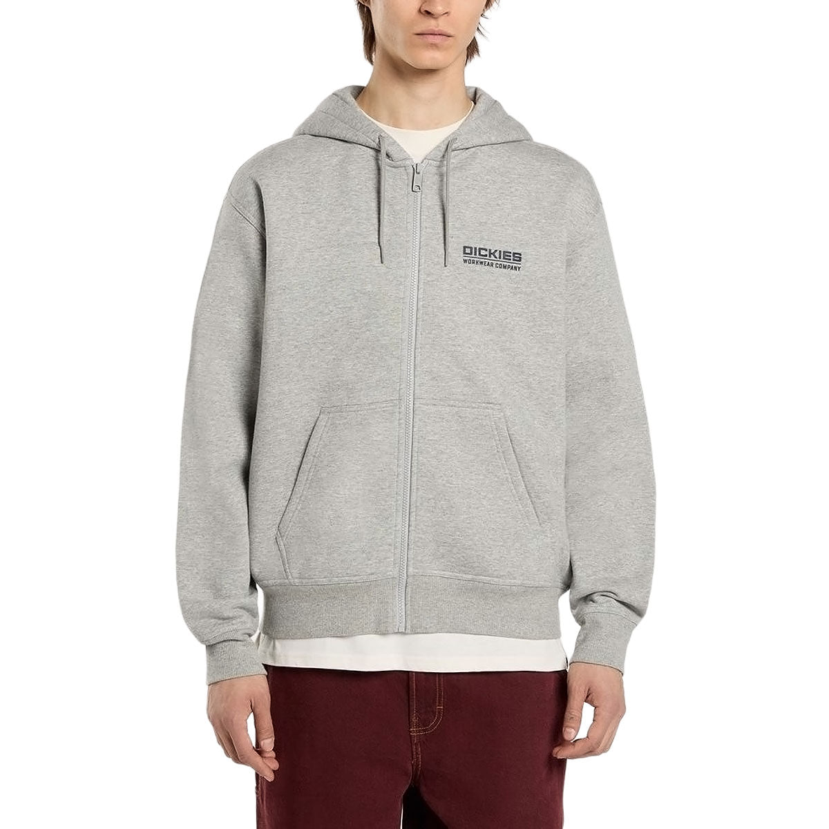 Dickies Bolivar Full Zip Up Hoodie - Gray Melange image 1