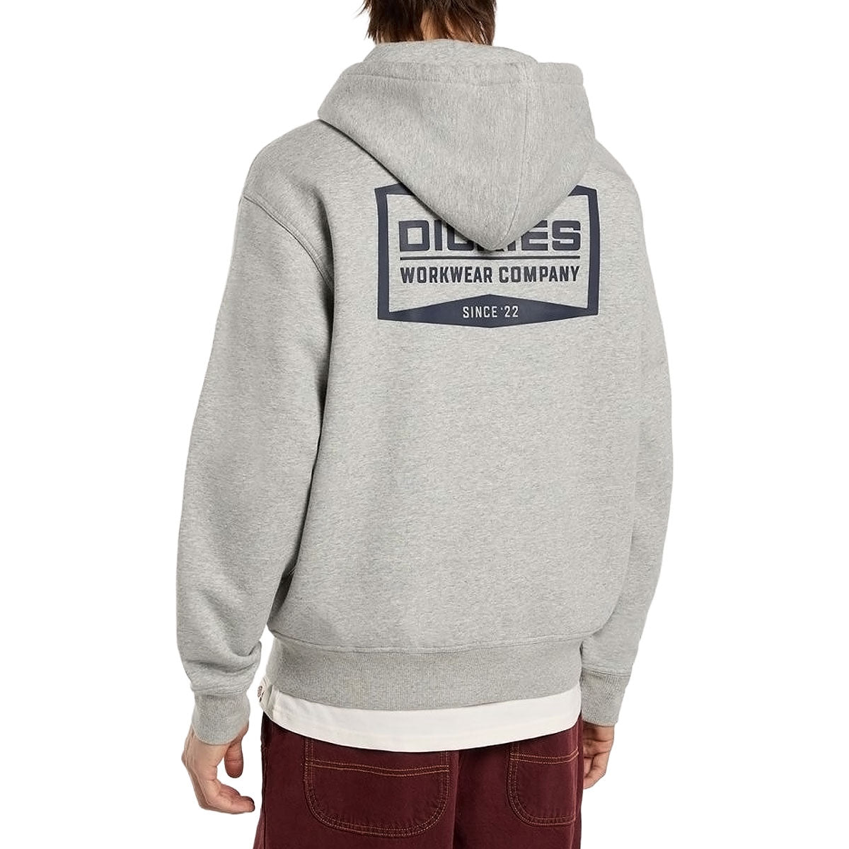 Dickies Bolivar Full Zip Up Hoodie - Gray Melange image 2