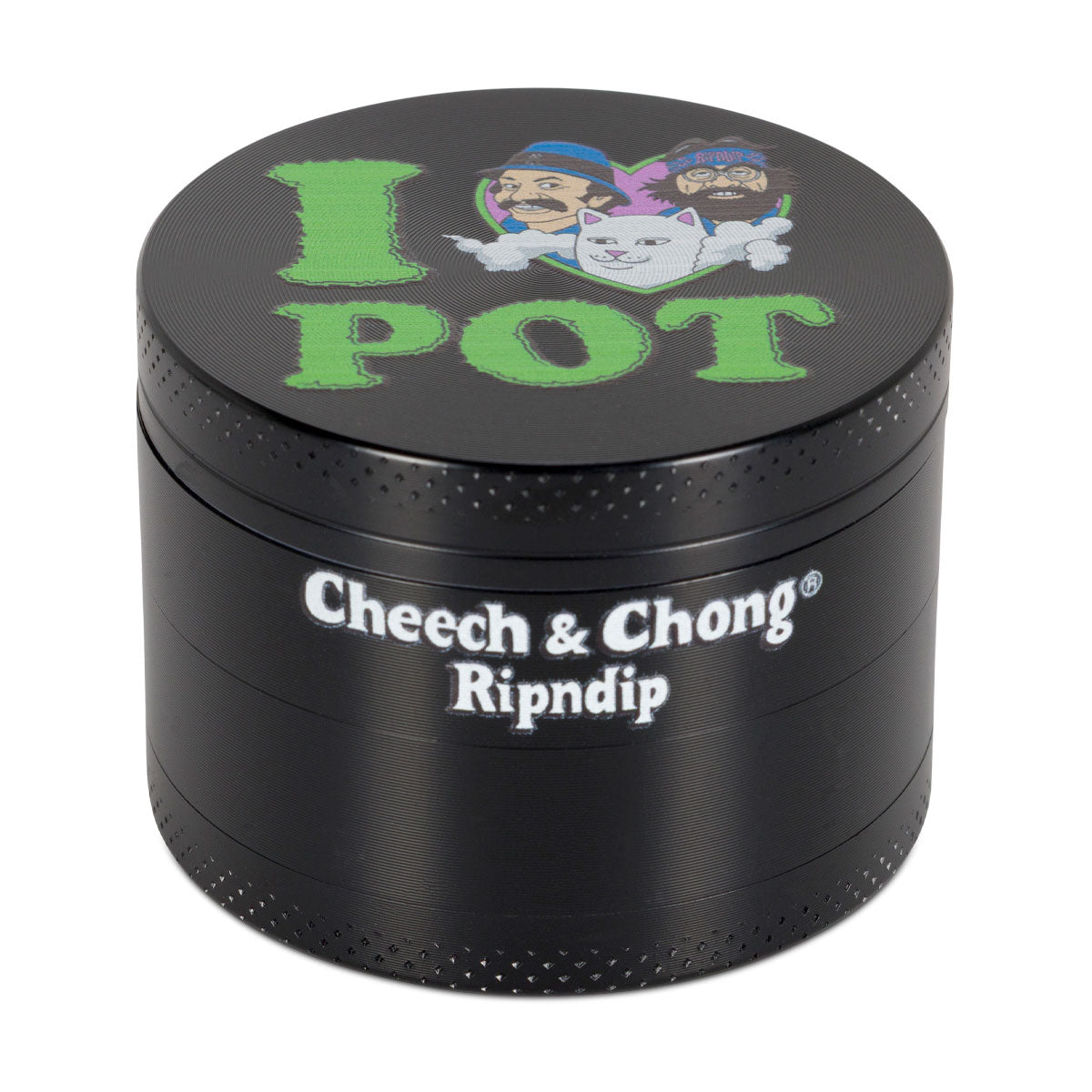 RIPNDIP x Cheech & Chong I Love Pot Grinder - Black image 1