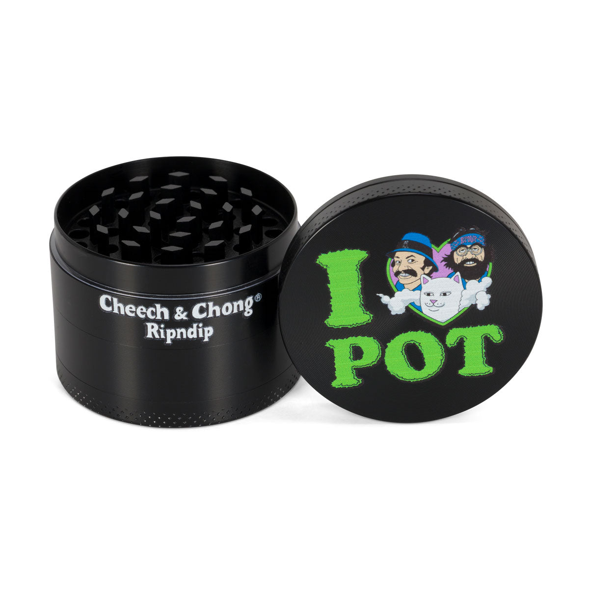 RIPNDIP x Cheech & Chong I Love Pot Grinder - Black image 2
