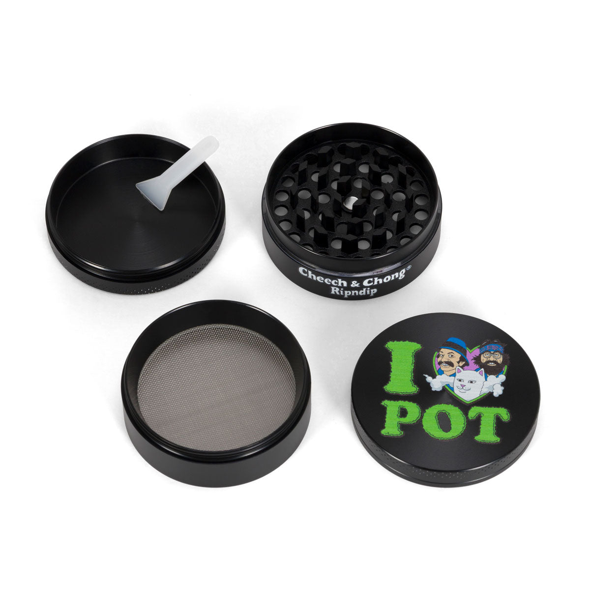 RIPNDIP x Cheech & Chong I Love Pot Grinder - Black image 3