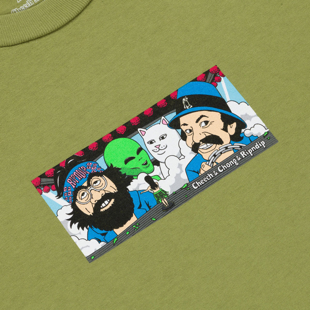 RIPNDIP x Cheech & Chong Riders T-Shirt - Light Forest image 3